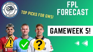 Our GW5s Top Picks REVEALED ⚽️ [upl. by Valene45]