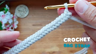 How to Crochet a Basic Cord  Crochet Bag Strap or Handle  ViVi Berry Crochet [upl. by Mcconnell691]