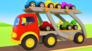 Full episodes of Helper cars cartoons for kids Colored racing cars for kids amp tow trucks for kids [upl. by Scammon684]