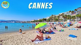 Stunning 4K Beach Walk in Cannes Croisette Full Tour  September 2023 Escape 🏖️ [upl. by Ahtikal]