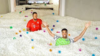 FILLING My ENTIRE HOUSE With PACKING PEANUTS PRANK [upl. by Edrahc]