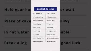 IDIOMS english vocabulary englishvocabulary learnenglish spokenenglish learningenglish shorts [upl. by Rosie]