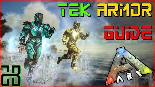 TEK ARMOR GUIDE  How to Get and Use TEK ARMOR  ARK Survival Evolved [upl. by Odlanor]