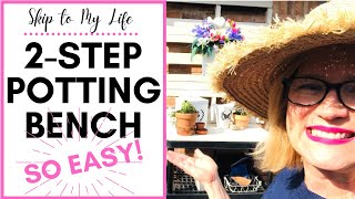 🌸How To Make A Potting BenchWithout Tools  DIY Budget Potting Bench [upl. by Carina932]