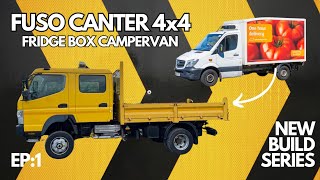 Fuso Canter 4x4 Fridge Box Campervan  quotIn the beginningquot S2EP1 [upl. by Netram]