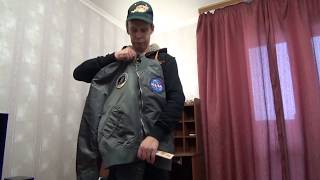 ALPHA INDUSTRIES L2B L2B NASA FLIGHT JACKET GUN METAL [upl. by Iahc]