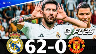 FC 25  MESSI RONALDO MBAPPE NEYMAR  REAL MADRID VS MANCHESTER UNITED 620  EA SPORTS FC 25 [upl. by Kiley]