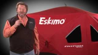 Eskimo Fat Fish Ice Fishing Pop Up Ice House Babe Winkelman Product Fast Facts Reviews [upl. by Atteuqaj229]