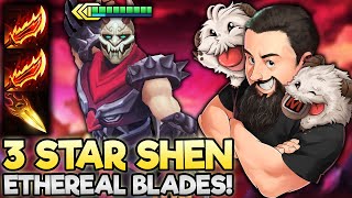 3 Star Shen  Ethereal Blades Hero Augment Carry  TFT Inkborn Fables  Teamfight Tactics [upl. by Nalra587]