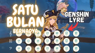 Satu Bulan  Bernadya  Genshin Impact Windsong Lyre Cover by Reykova [upl. by Atinar]