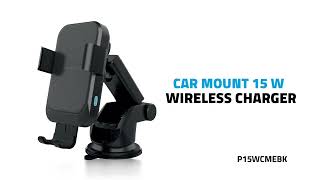 Car Mount 15W Wireless Charger  Powerology Mobile Phone Holder  Adjustable neck amp Telescopic Stand [upl. by Razec175]