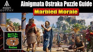 Assassins Creed Odyssey  Porphyrion Cave Ainigmata Ostraka  Marbled Morale [upl. by Deloria181]