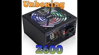 UnboxingFuente De Poder Z600 Edge Systems 600wLedventilador [upl. by Idner748]