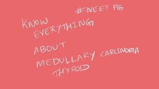 Mcqs on Medullary carcinoma of thyroid surgeryeducation neetneetpgmbbs [upl. by Anor]