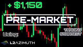 1150 PreMarket with L2Azimuth SemiAutomated Trading  NinjaTrader Showcase [upl. by Pauline]