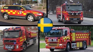 🚒 Brandbilar på utryckning  Swedish fire engines responding [upl. by Llenyt]