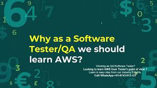 Why as TesterQA we should learn AWS  Must for every QA professional [upl. by Llerrot]