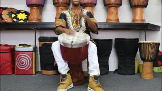 Drumskull Drums amp Kahlil Cummings  Guinea Beng Douki Djembe [upl. by Ecirtnahc693]