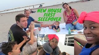 OUR FIRST GUEST SLEEPOVER AT THE NEW HOUSE  TRAVEL READY [upl. by Zelten848]