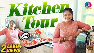 எங்க வீட்டின் சமையலறை  வாங்க பார்க்கலாம் ✨  My Kitchen Tour  PREETHI SANJIV [upl. by Nichola]