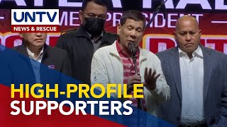 ExPres Duterte VP Sara arrives at SMNI Quiboloy’s supporters rally in Manila [upl. by Enovad]