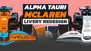 My REVIEW  REDESIGN of the 2022 McLaren amp Alpha Tauri Formula 1 Cars [upl. by Ahsan]