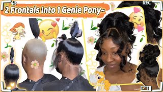 Sleek Double Frontals x Ponytail  HD Melted Lace  Bangs Look  ULAHAIR Review [upl. by Eicyak]