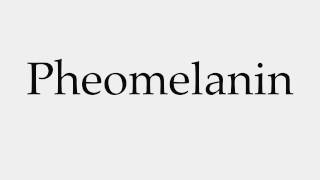 How to Pronounce Pheomelanin [upl. by Kei]