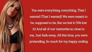 Avril Lavigne  My Happy Ending lyrics [upl. by Leahcimrej]