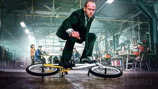 The Transporter beats an Audi with a BMX  Transporter 3  CLIP [upl. by Wolfgram]