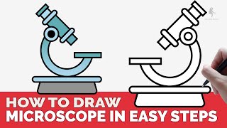 HOW TO DRAW MICROSCOPE EASY [upl. by Aon]