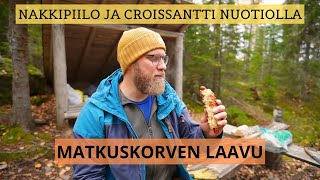 Nakkipiilo ja croissantti nuotiolla  Matkuskorven laavu  Pohjanmaan päiväretkikohteita [upl. by Martreb]