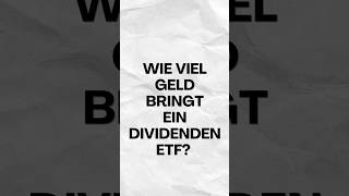 Wie viel kannst du mit DividendenETFs verdienen [upl. by Bernat]