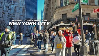 NEW YORK CITY TRAVEL 86  WALKING TOUR MANHATTAN 5th Avenue 42nd Street Broadway Times Square 4K [upl. by Burr]