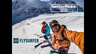 SnowKite FreeRide  Nouvel An 2024  FLYSURFER Peak5 11m [upl. by Sears]