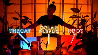 Chakra Tuning for SelfExpression  Root Solar Plexus Throat  Crystal Singing Bowl Sound Bath [upl. by Laurie]