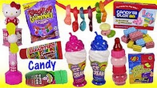 Candy Bonanza 5 RingPop Gummies CHARMS Baby Bottle POP Bean Boozled Warheads Sweets Review [upl. by Yelsgnik]