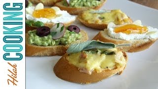 How to Make Crostini  3 ways  Hilah Cooking [upl. by Yaron]