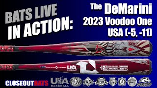 HITTING DeMarini Voodoo One USSSA 5oz 11oz 2023 [upl. by Joaquin]