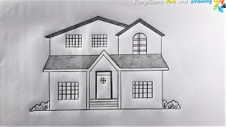 How to draw a Tinny House  house drawing [upl. by Akimal254]