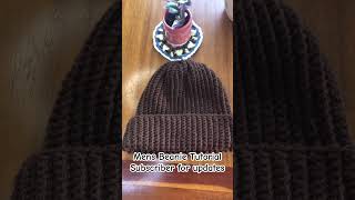 Mens Beanie for absolute beginners tutorial chrochetpettern crochetforbiggners crochettutorial [upl. by Checani]