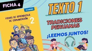 Ficha 4  2do SEC  Texto 1 Tradiciones peruanas Con días y ollas venceremos  COMUNICACIÓN [upl. by Cuthbert609]