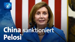 Wegen TaiwanBesuch China verhängt Sanktionen gegen Pelosi [upl. by Armington]