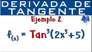 Derivada de Tangente  Ejemplo 2 [upl. by Ahsile248]