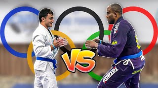 Judo Olympian vs Blue Belt Wrestler [upl. by Wynn188]