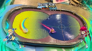 Dragon VS Belfyre  Beyblade Burst QuadStrike Anime Battle  Beyblade Burst Tetra Stadium [upl. by Frodi457]