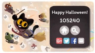 Google Halloween Game 2016  NEW World Record High Score 105240  No Death  Combo x27 [upl. by Annaoi]