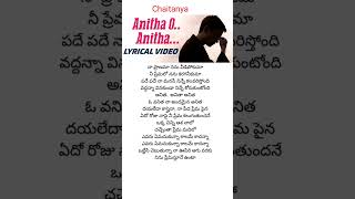 ANITHA O ANITHA song  lyrics  Heart touching Love song [upl. by Yenitsed]