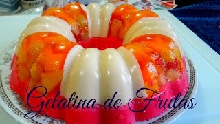 🍡 GELATINA ENCAPSULADA de FRUTAS POSTRE 🥞 DE TRES LECHES 😋 [upl. by Etnauj]