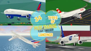 34 Types Of PTFS Landings [upl. by Binnings]